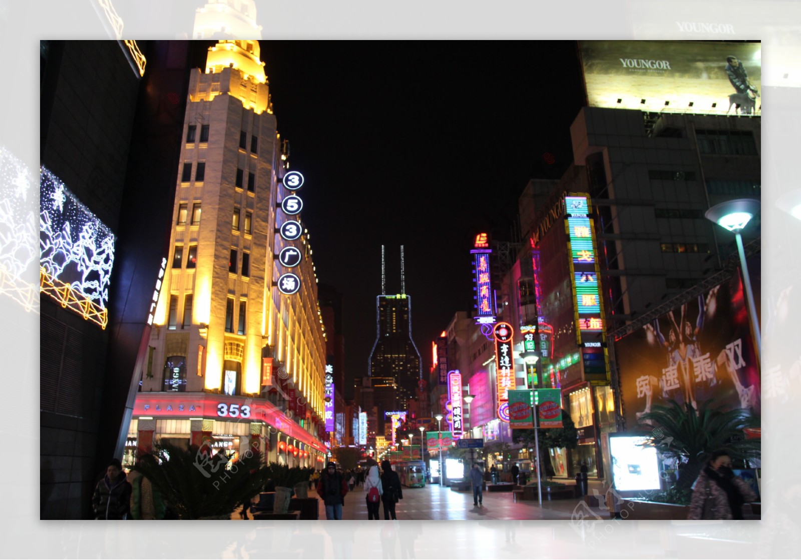 南京路夜景图片