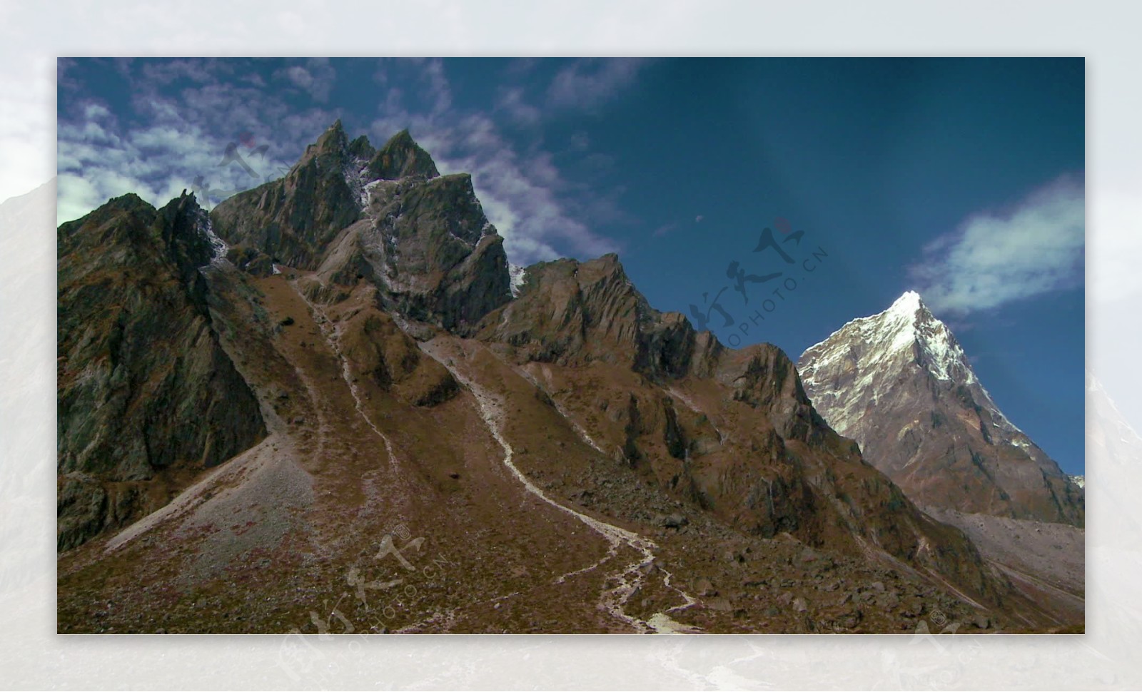 在尼泊尔的喜马拉雅山2股票的录像