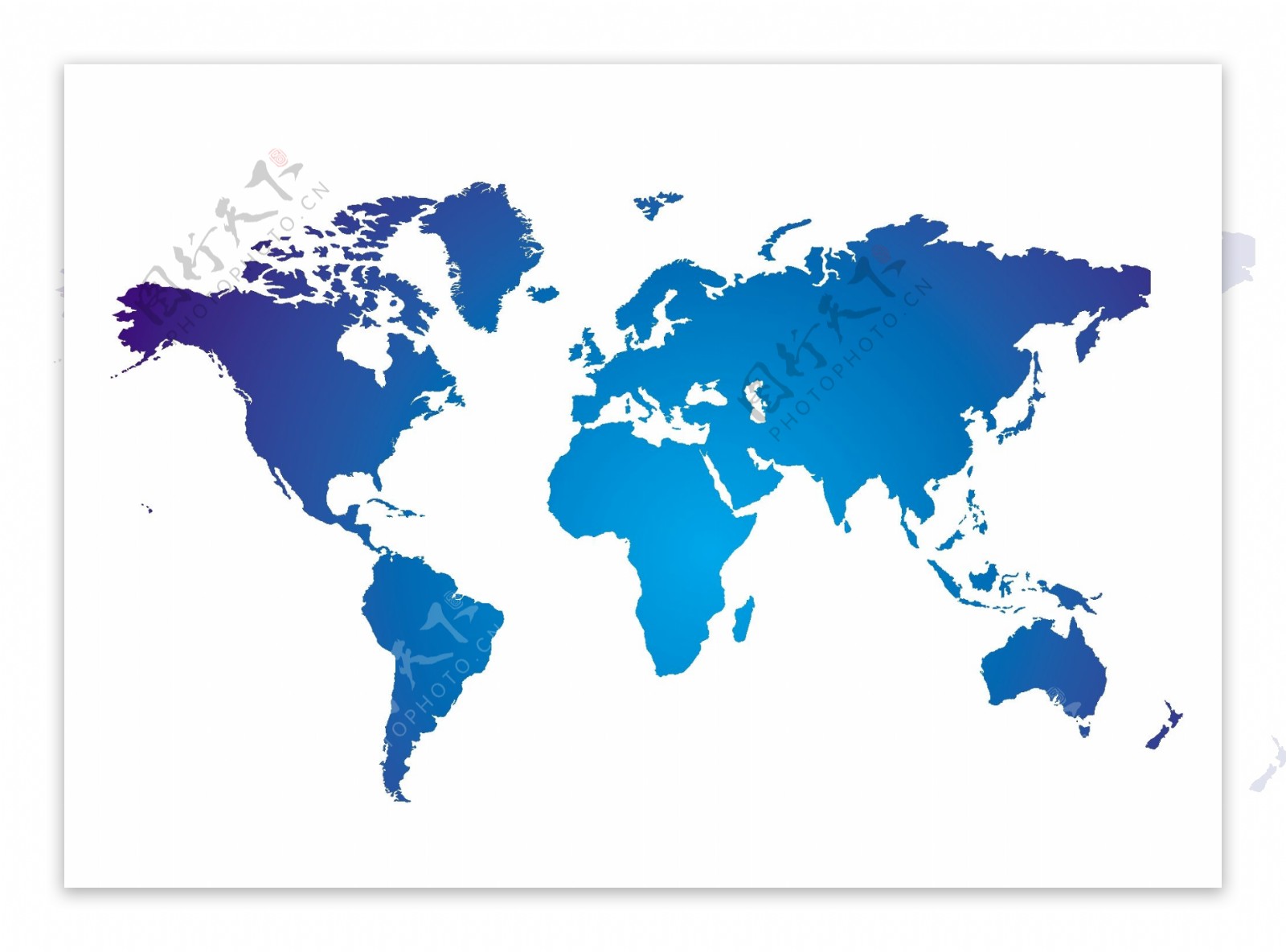 蓝色虚化世界地图矢量素材下载