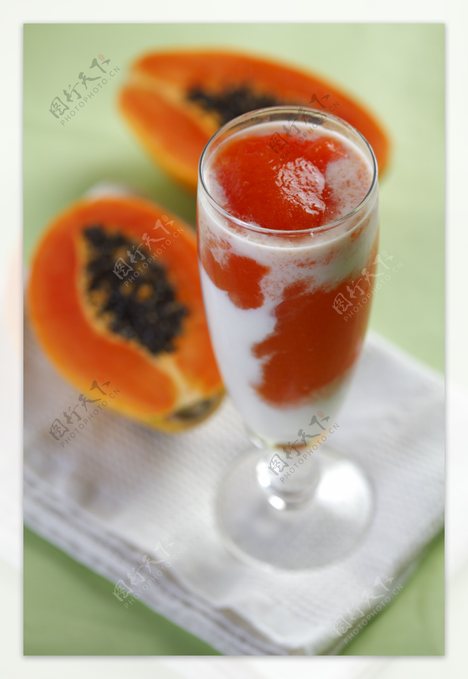 木瓜奶果汁图片