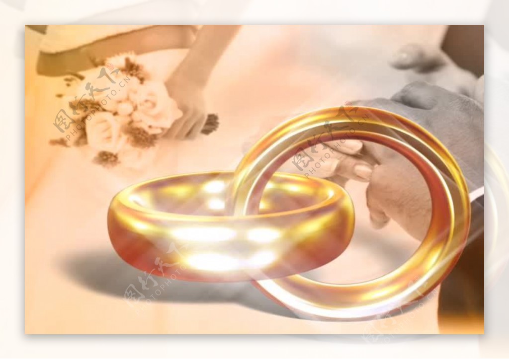 锁定的结婚戒指运动背景视频免费下载