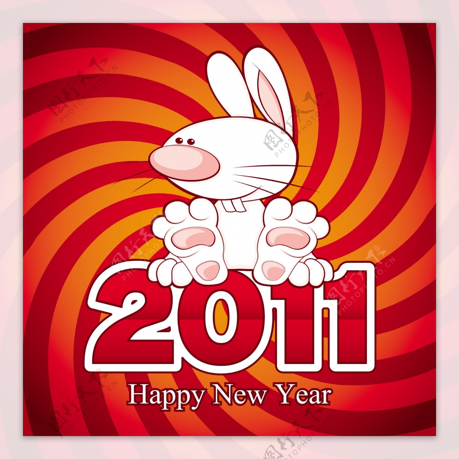 2011卡通兔子矢量素材