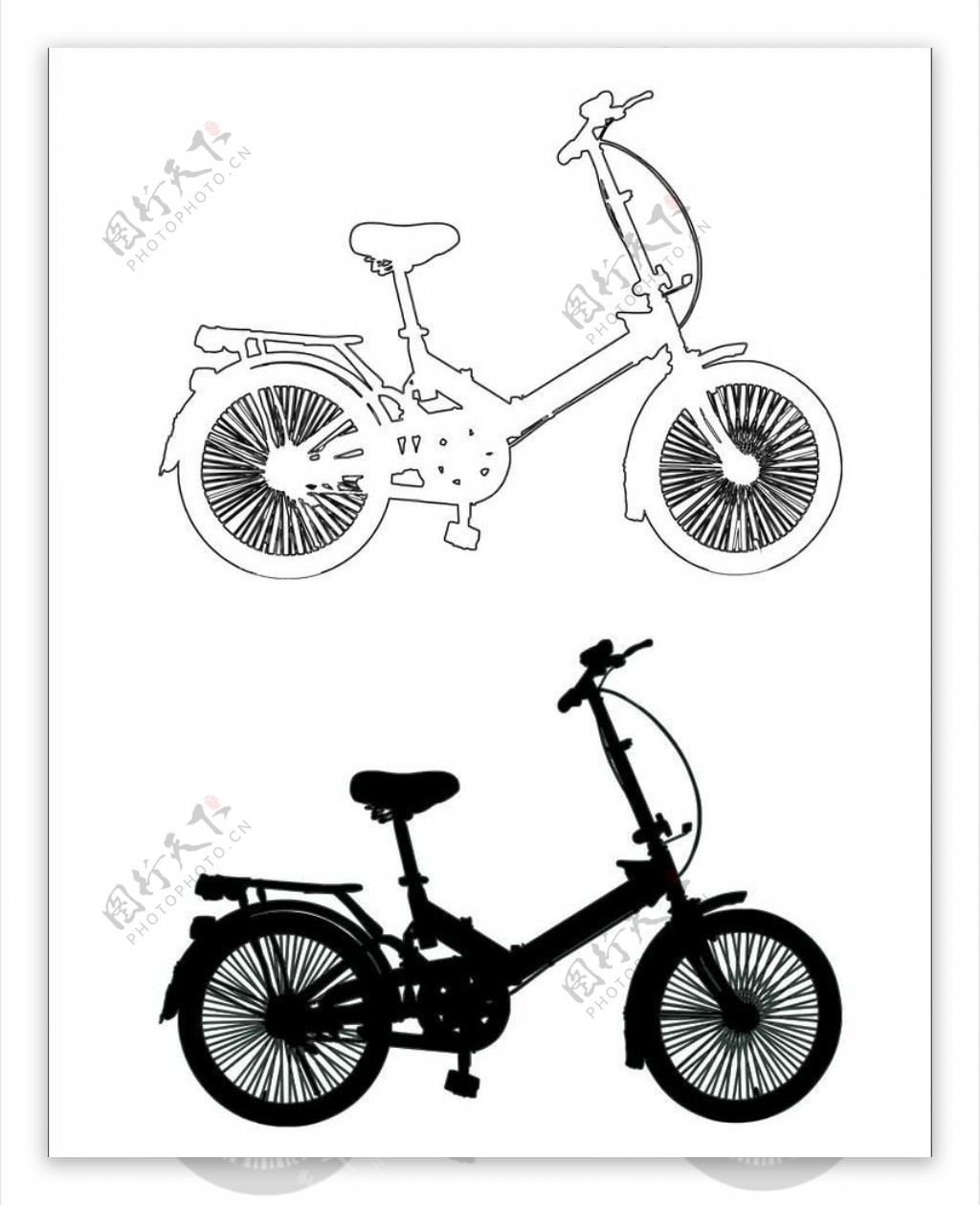 自行车折叠自行车图片