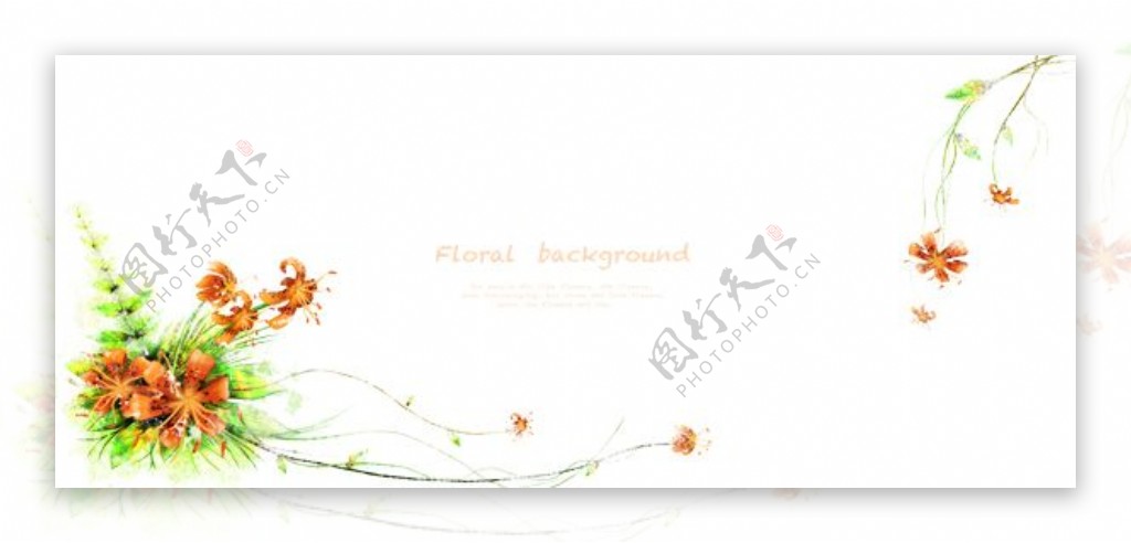 花朵植物藤蔓图案设计PSD素材