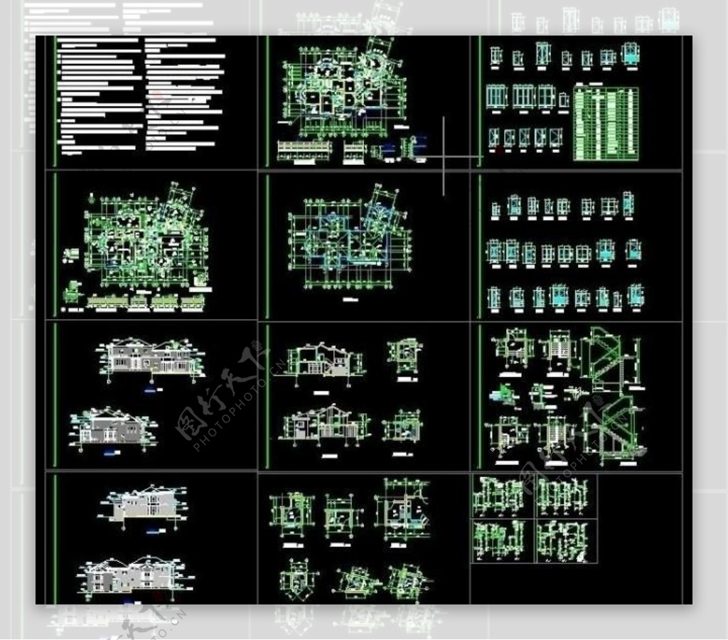 别墅cad图纸图片