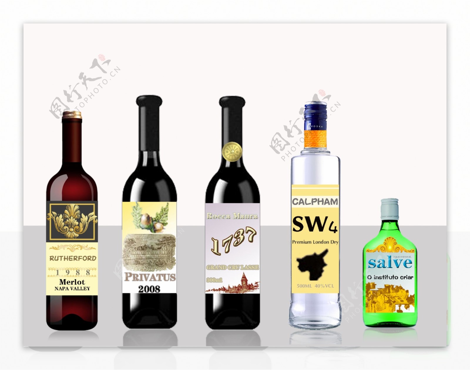 葡萄红酒包装设计图片