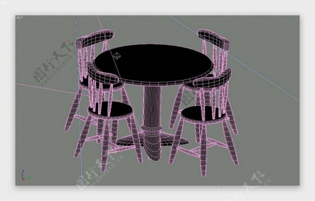 餐桌3d模型家具效果图8