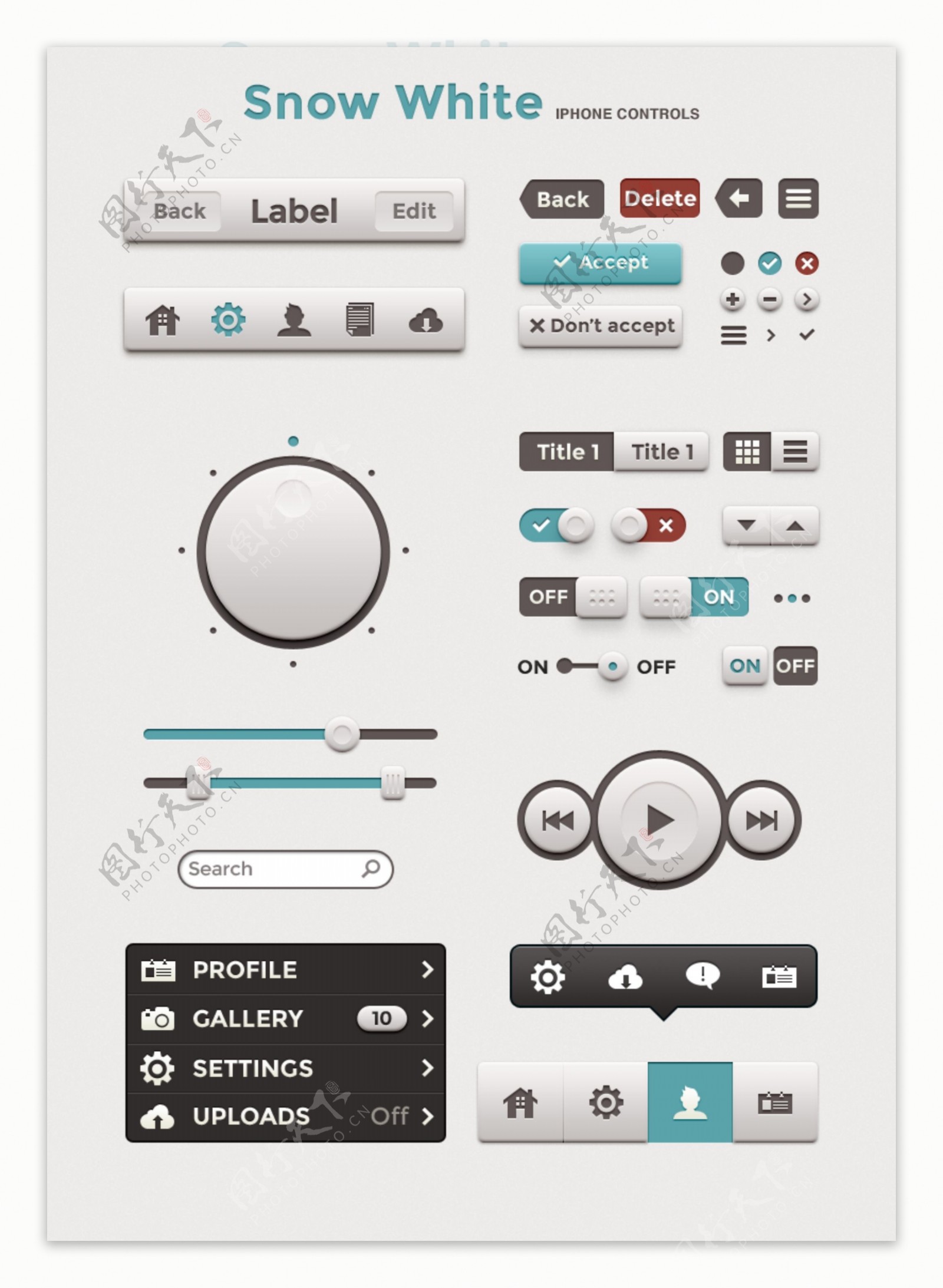 灰色简单创意手机UI界面设计