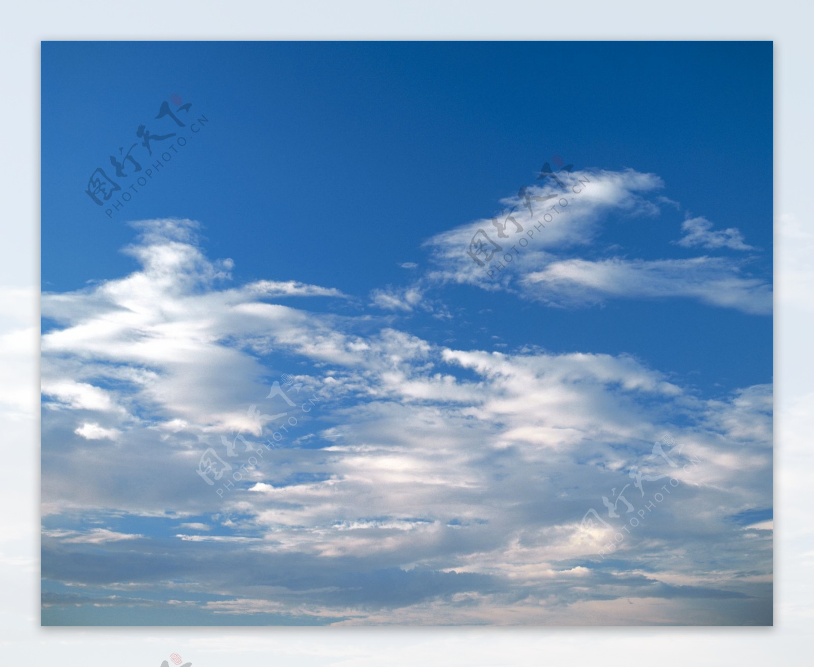 摄影自然景观天空云彩雨过天晴蓝天云田蓝色天空背景图片