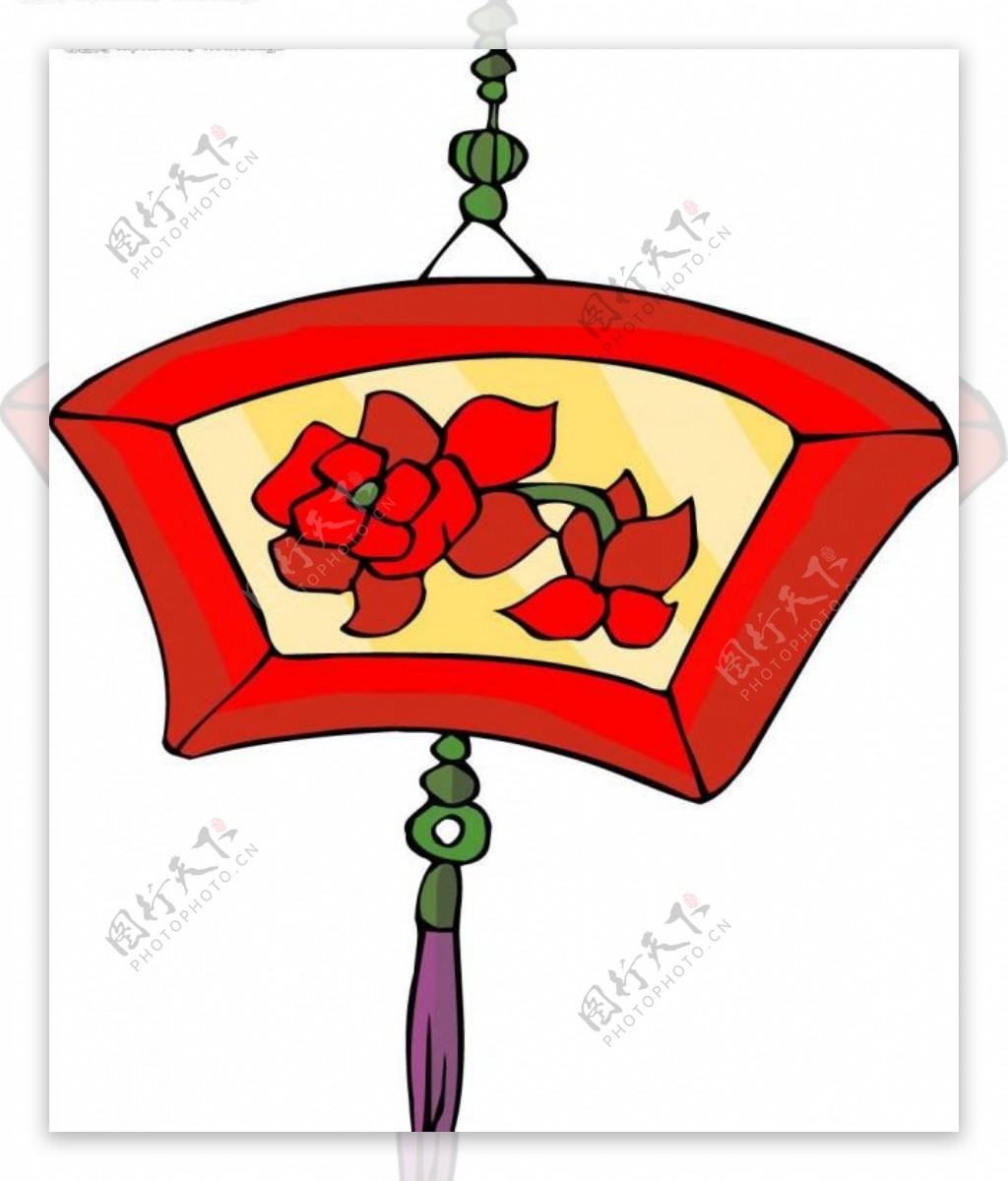 卡通风格中国传统民俗物品灯笼图片