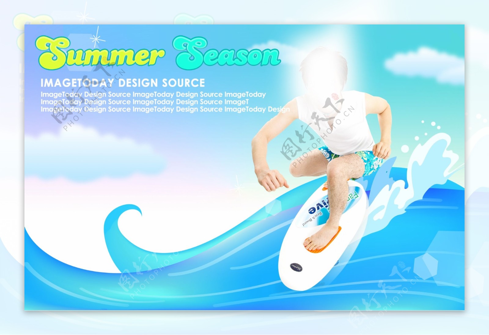 夏季冲浪PSD设计模板