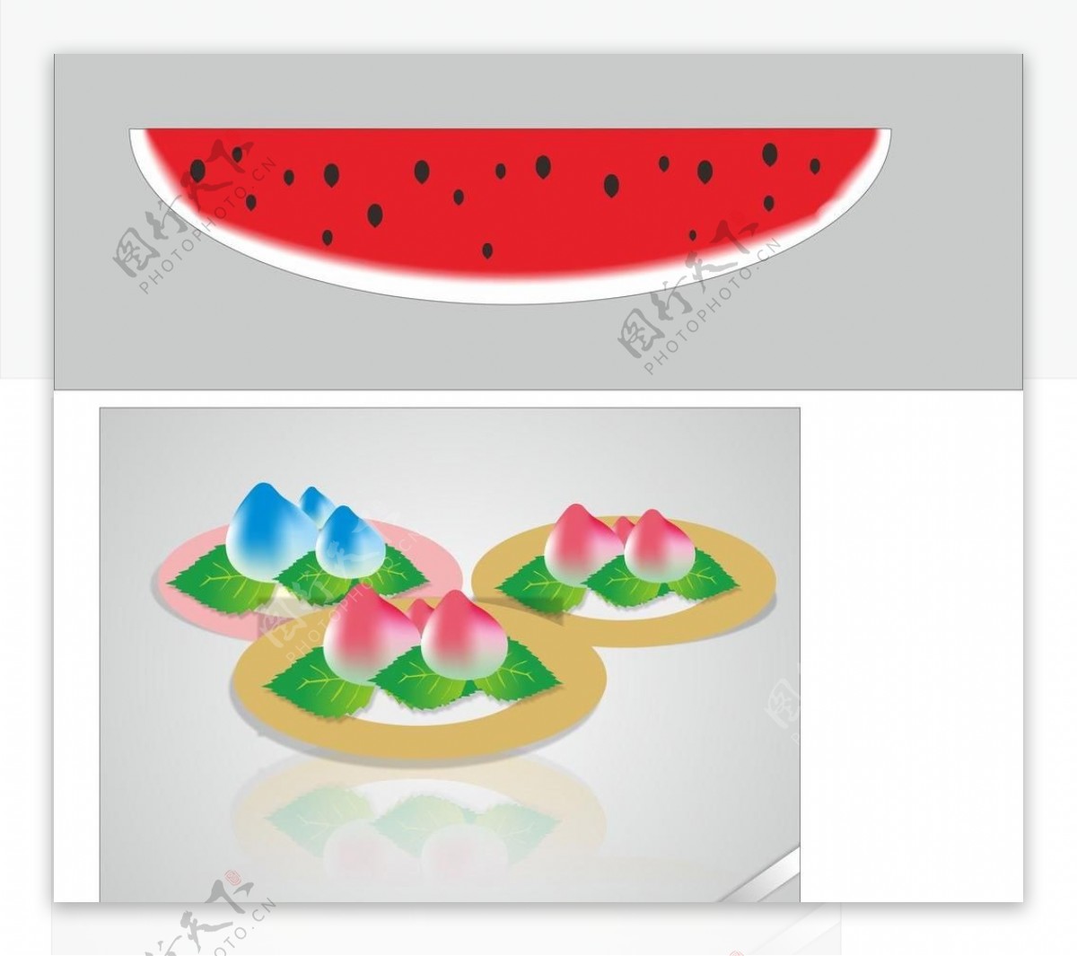 西瓜和桃子图片