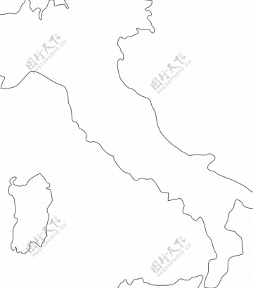 意大利地图矢量剪贴画