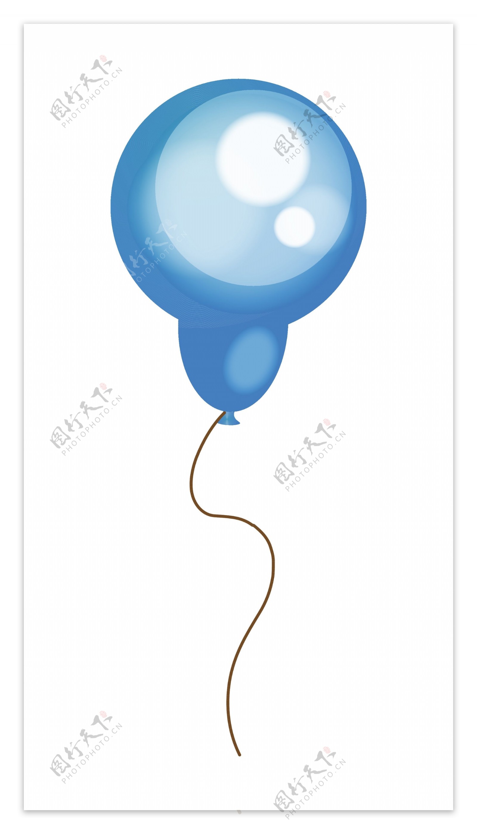 明亮的蓝色气球形状向量