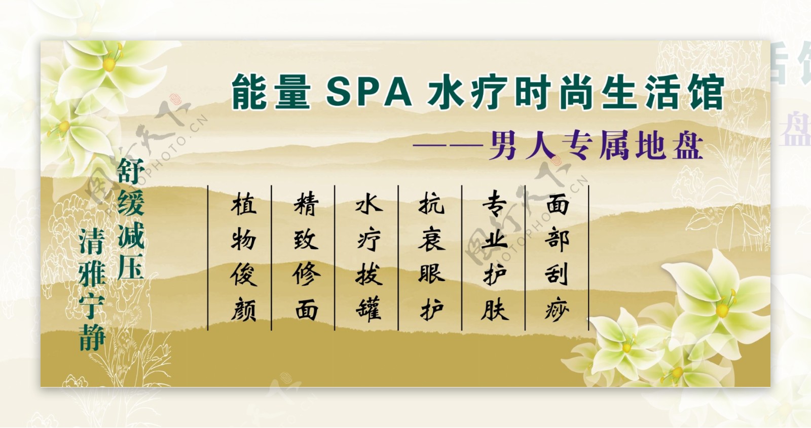 spa水疗展板图片