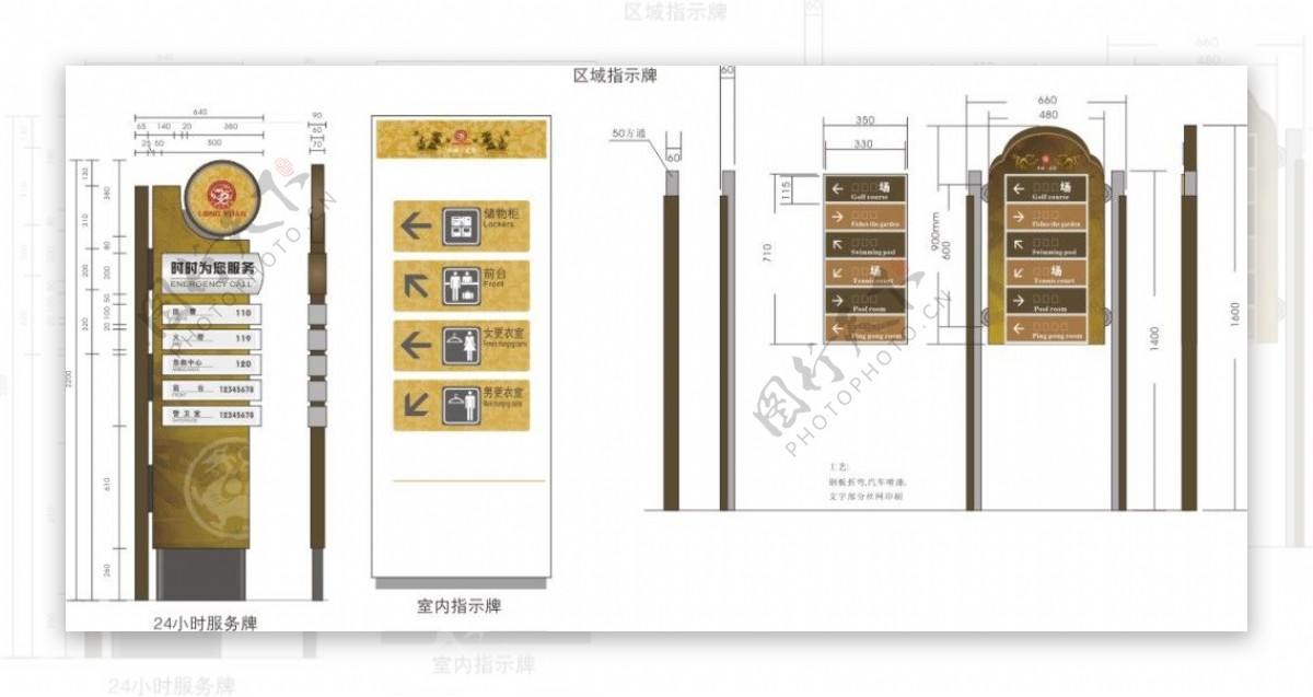 标志牌方向cdr矢量素材