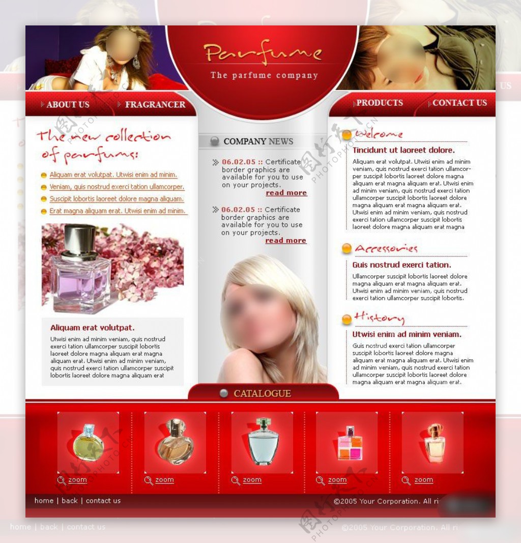 香水宣传网页设计