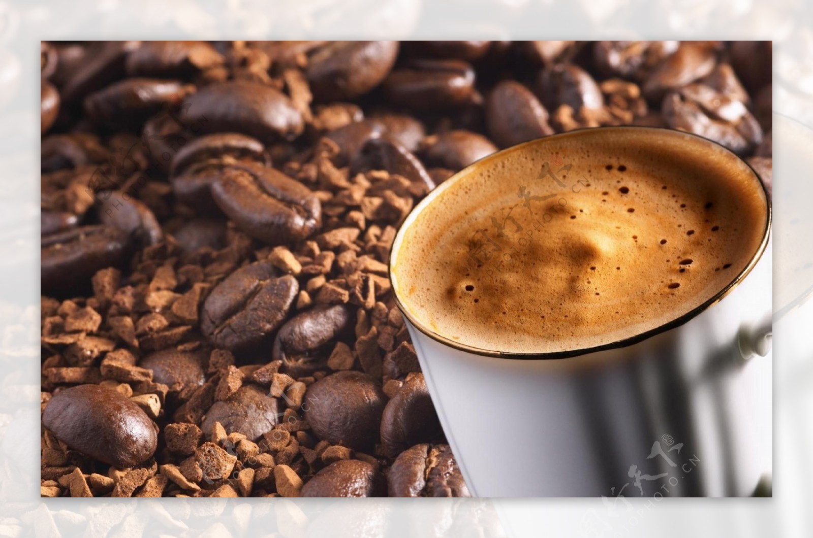咖啡豆咖啡图片