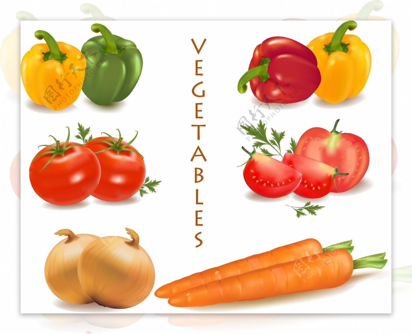 日常生活水果蔬菜矢量素材