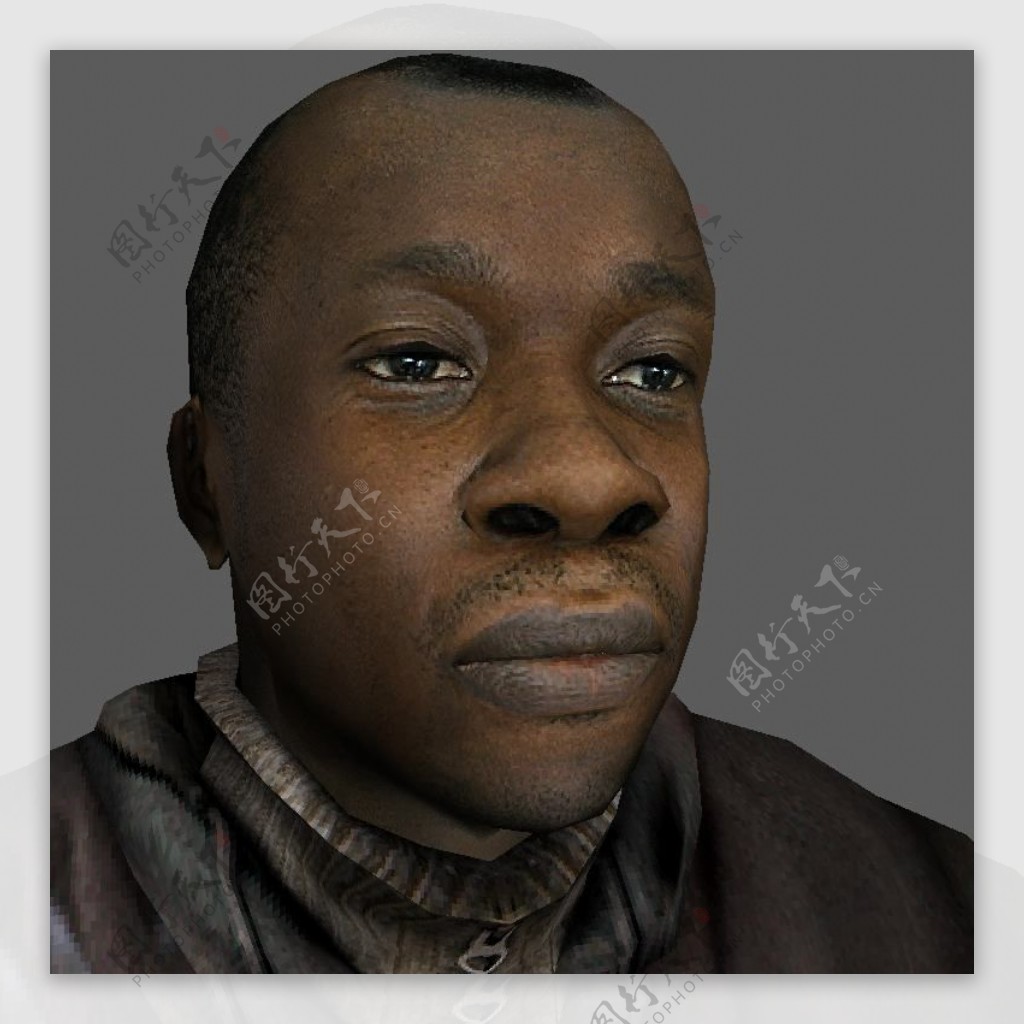 3D黑人男孩模型