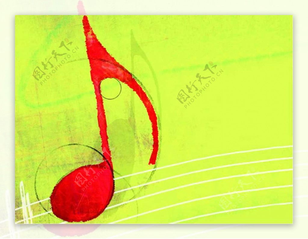 红色音符音乐主题教育PPT模板