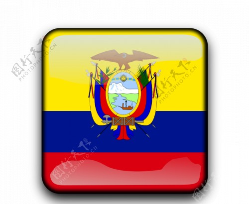 厄瓜多尔国旗按钮