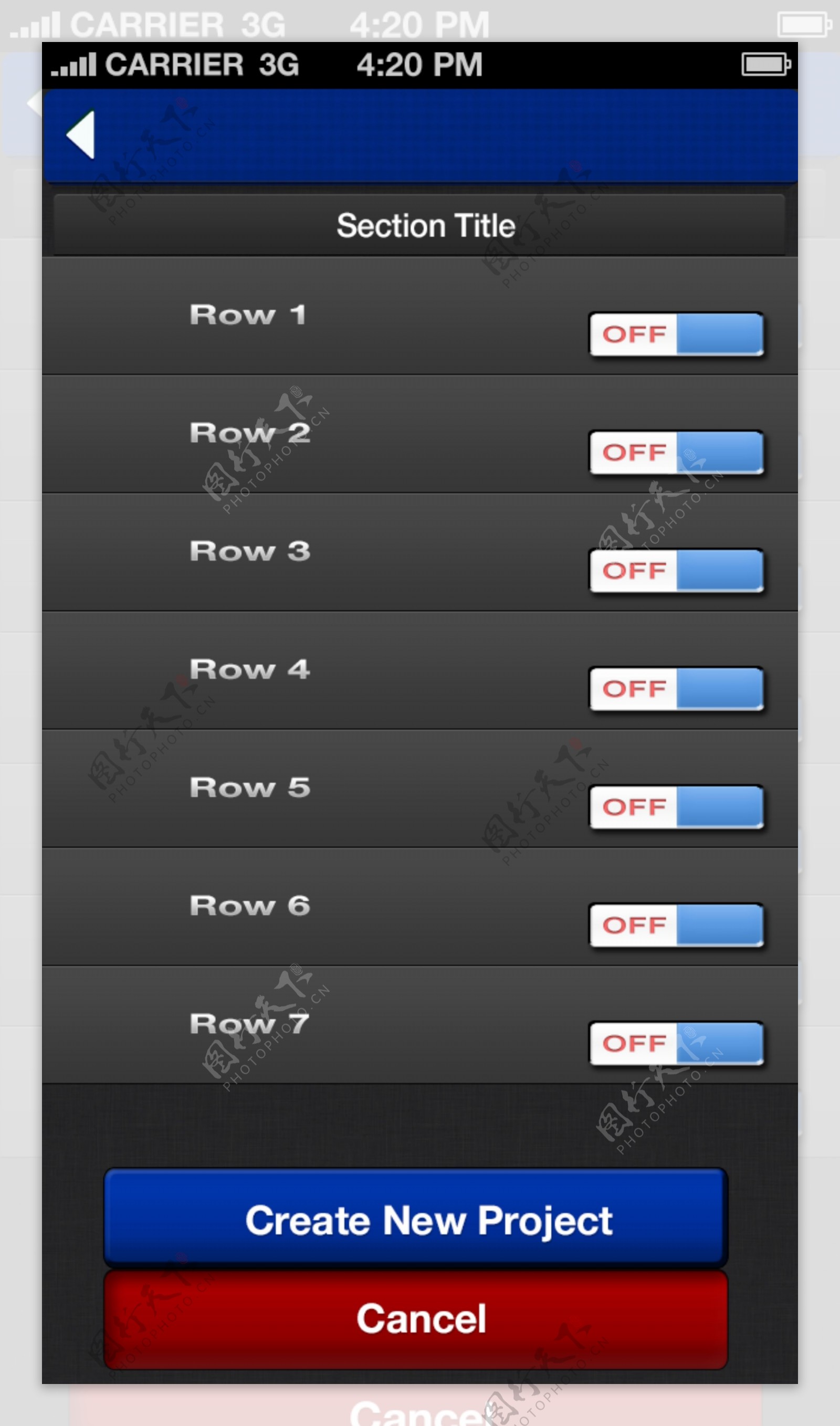 iOS表观界面