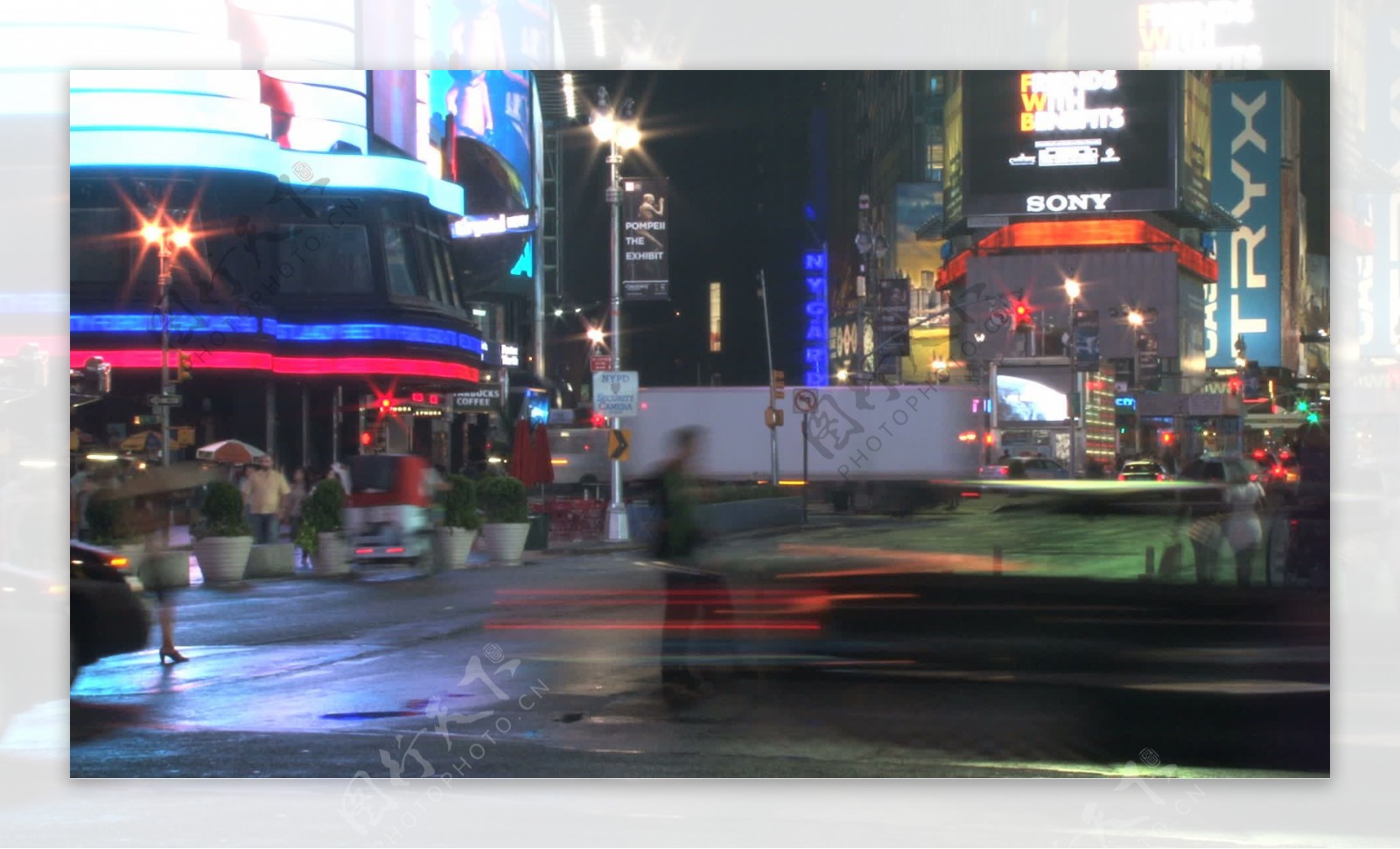 纽约市交叉口间隔4股票视频画面角落视频免费下载