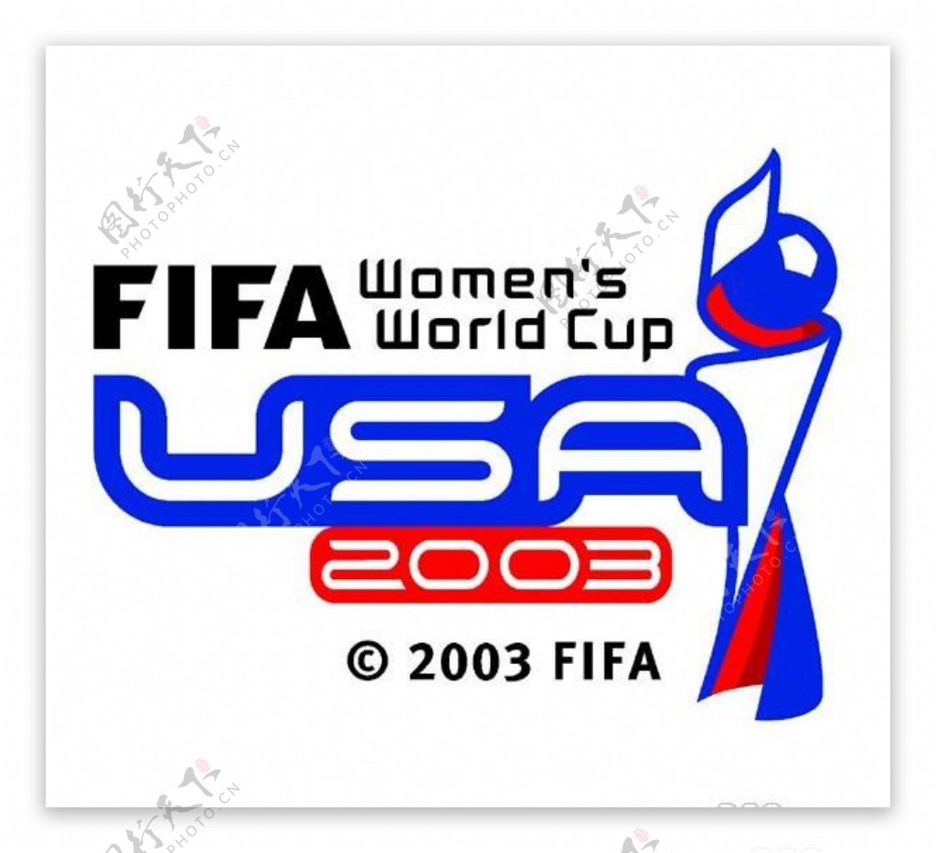矢量2003美国女足世界杯足球赛标志
