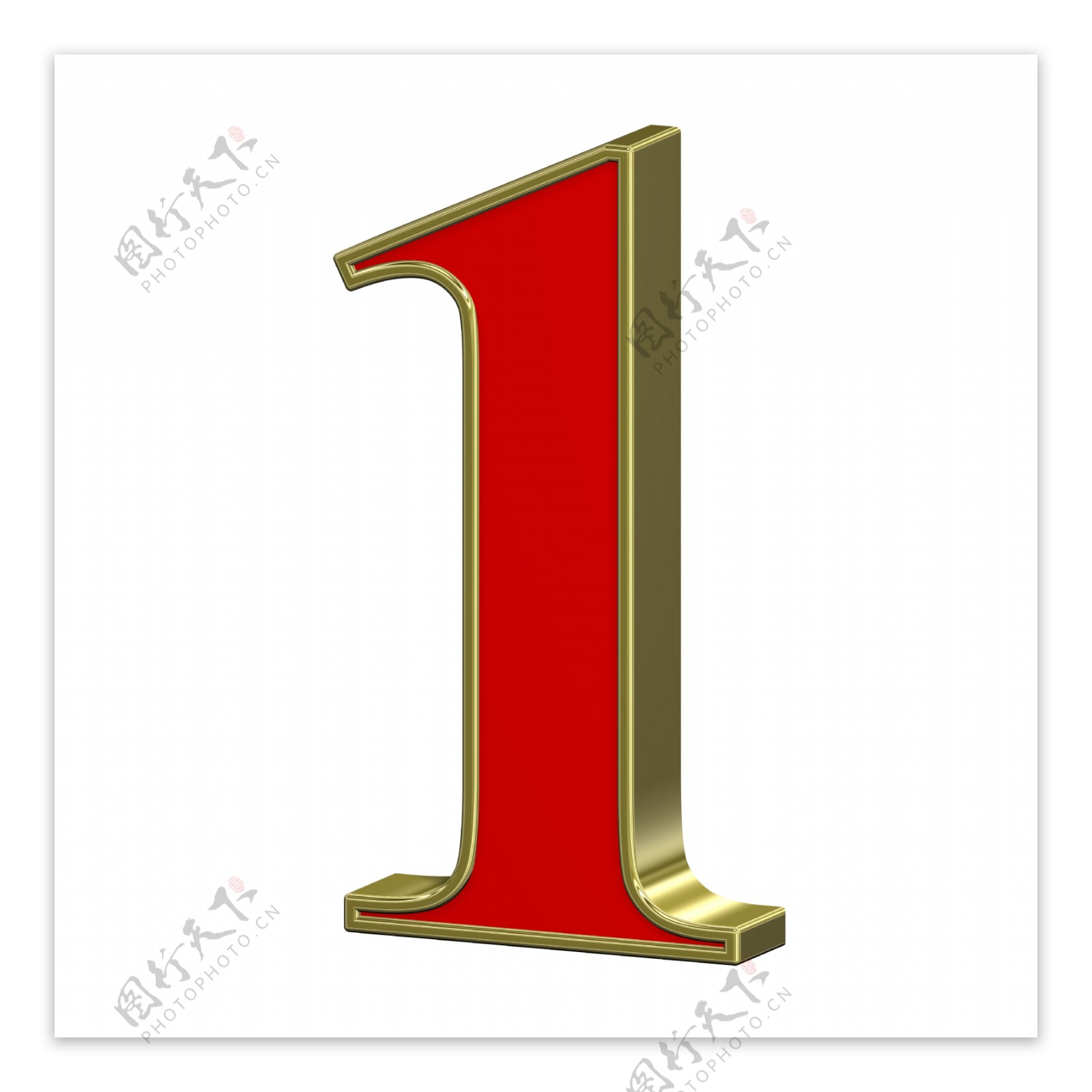 红与金框的罗马字母数字的隔离套