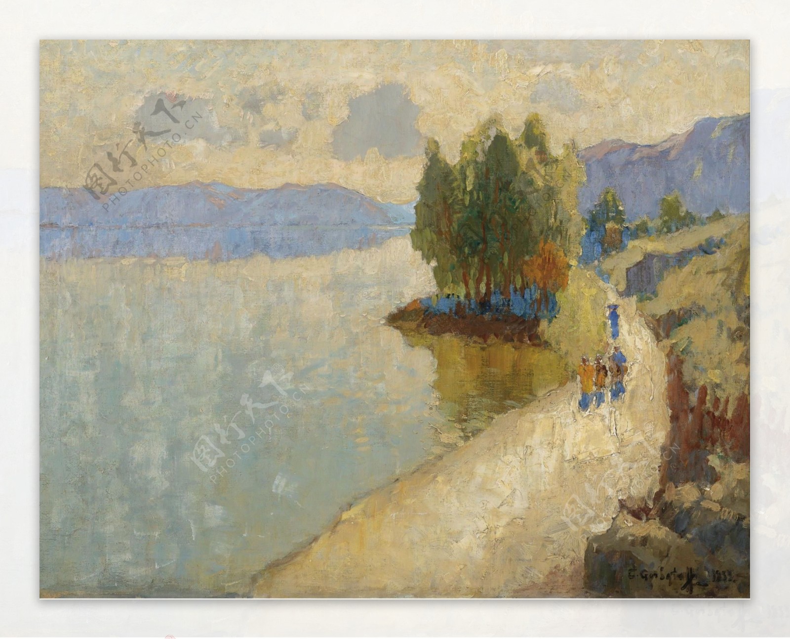 ConstantinGorbatovBytheLake1933.jpeg画家风景画静物油画建筑油画装饰画