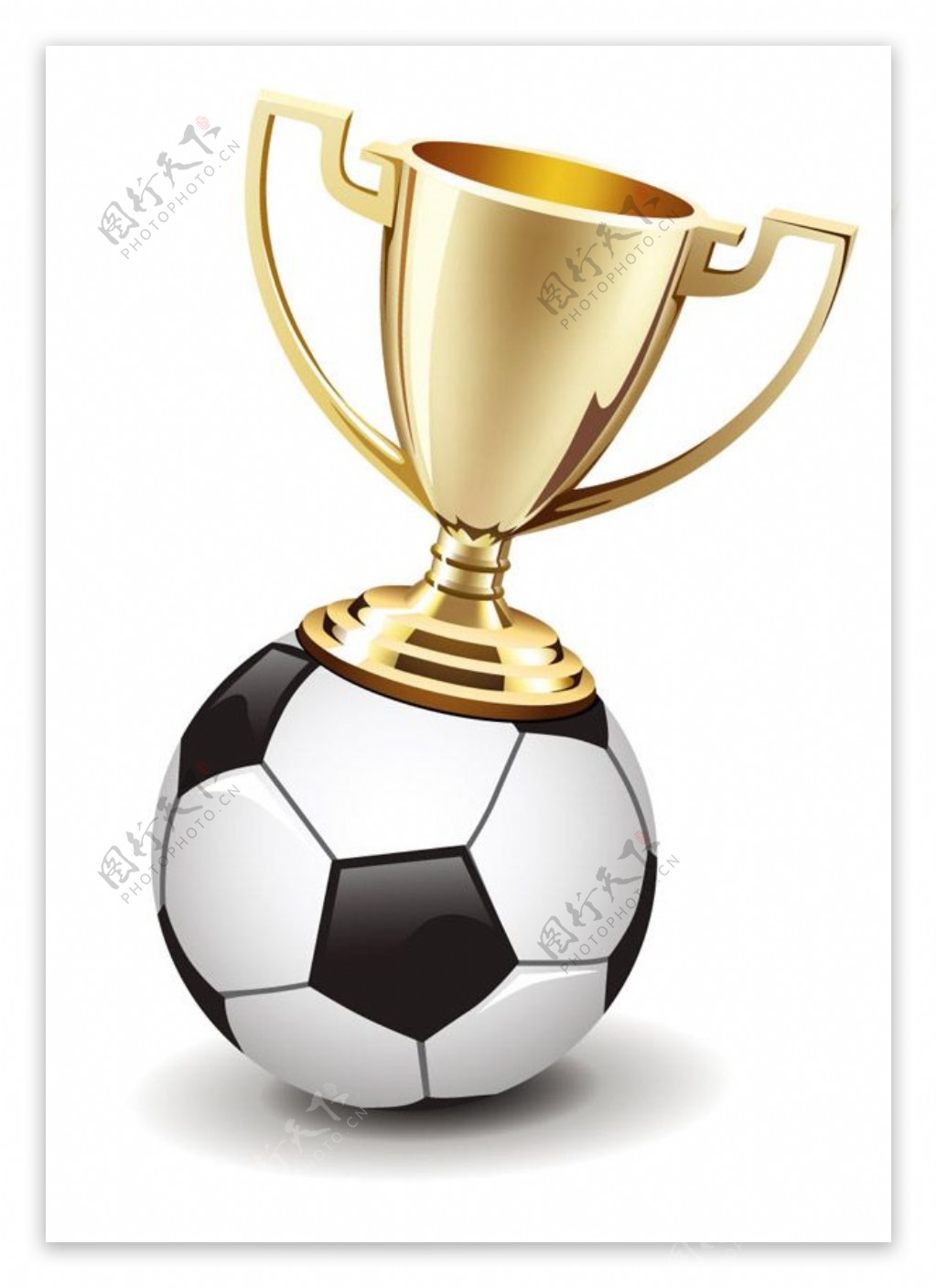 精美奖杯与足球设计