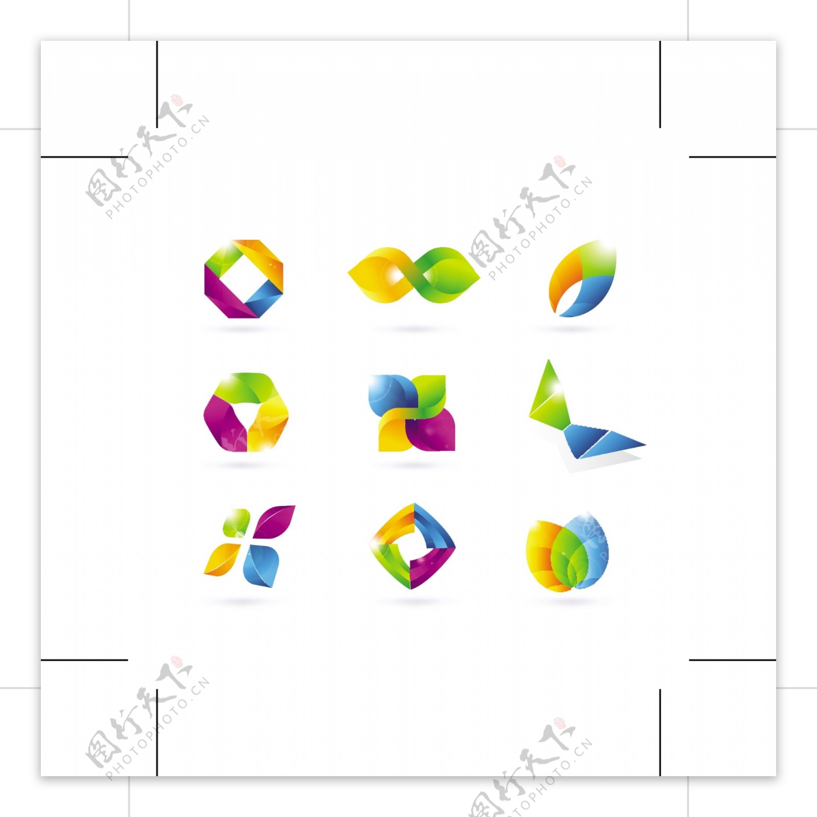 折纸风格图标矢量素材