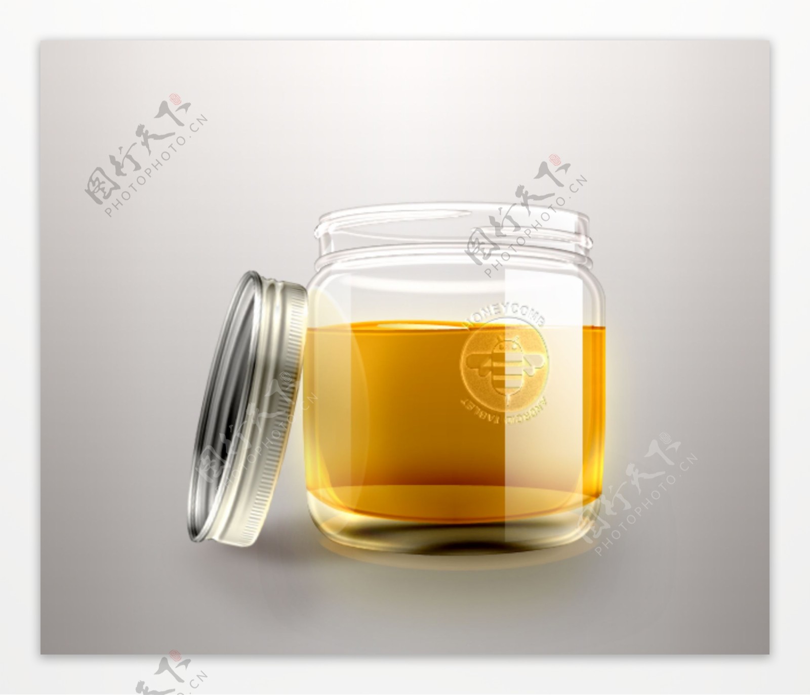 金黄色蜂蜜PSD分层素材