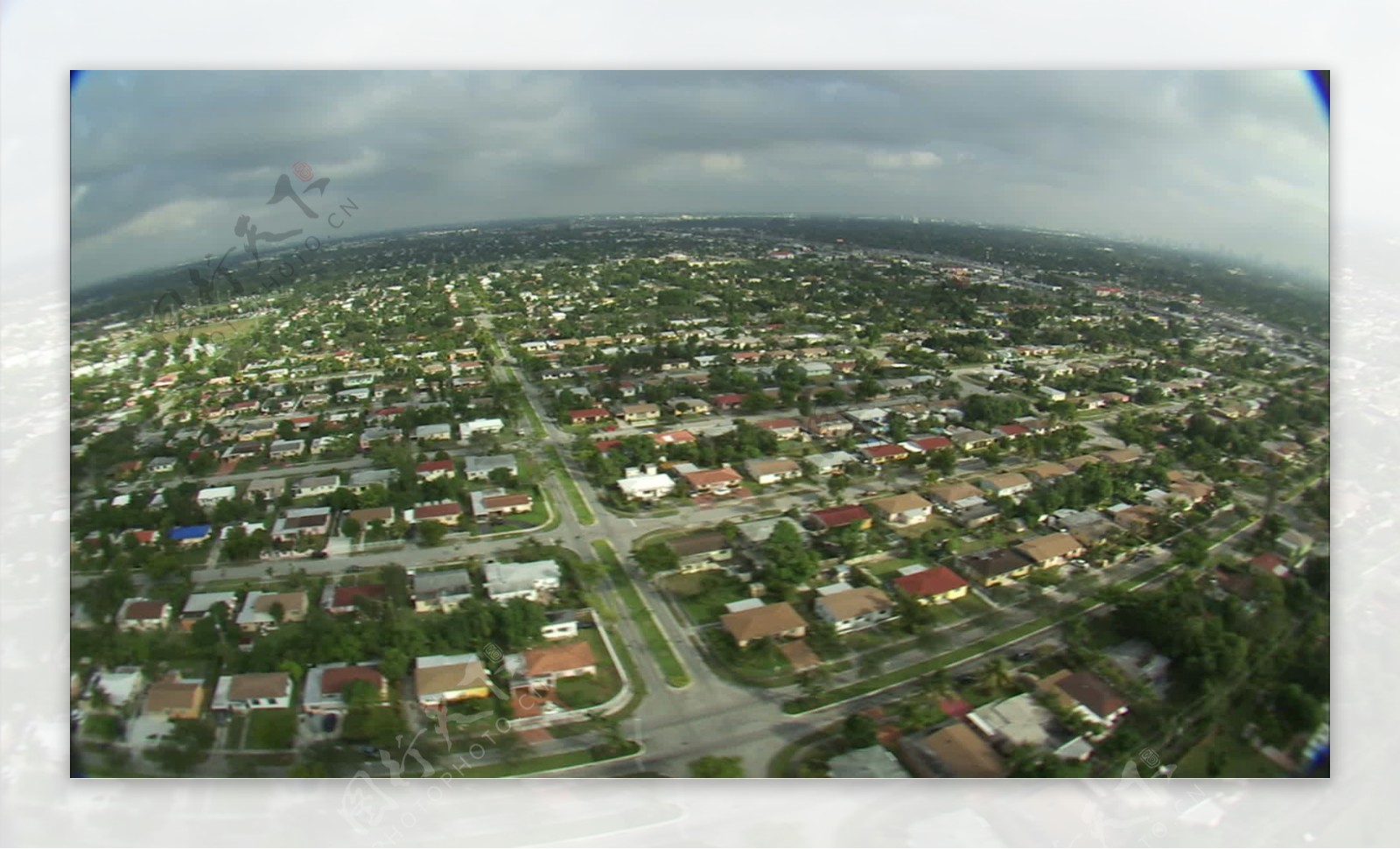 迈阿密住宅的2股空中拍摄的录像