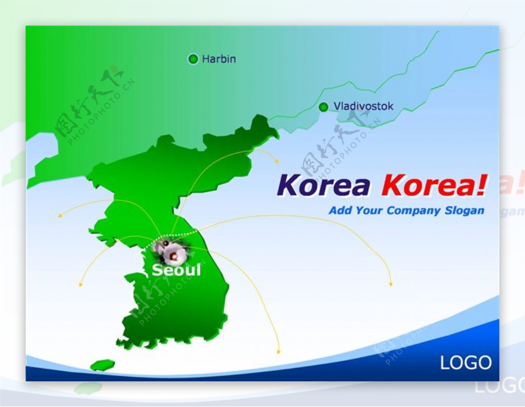 韩国经济发展企业ppt模板