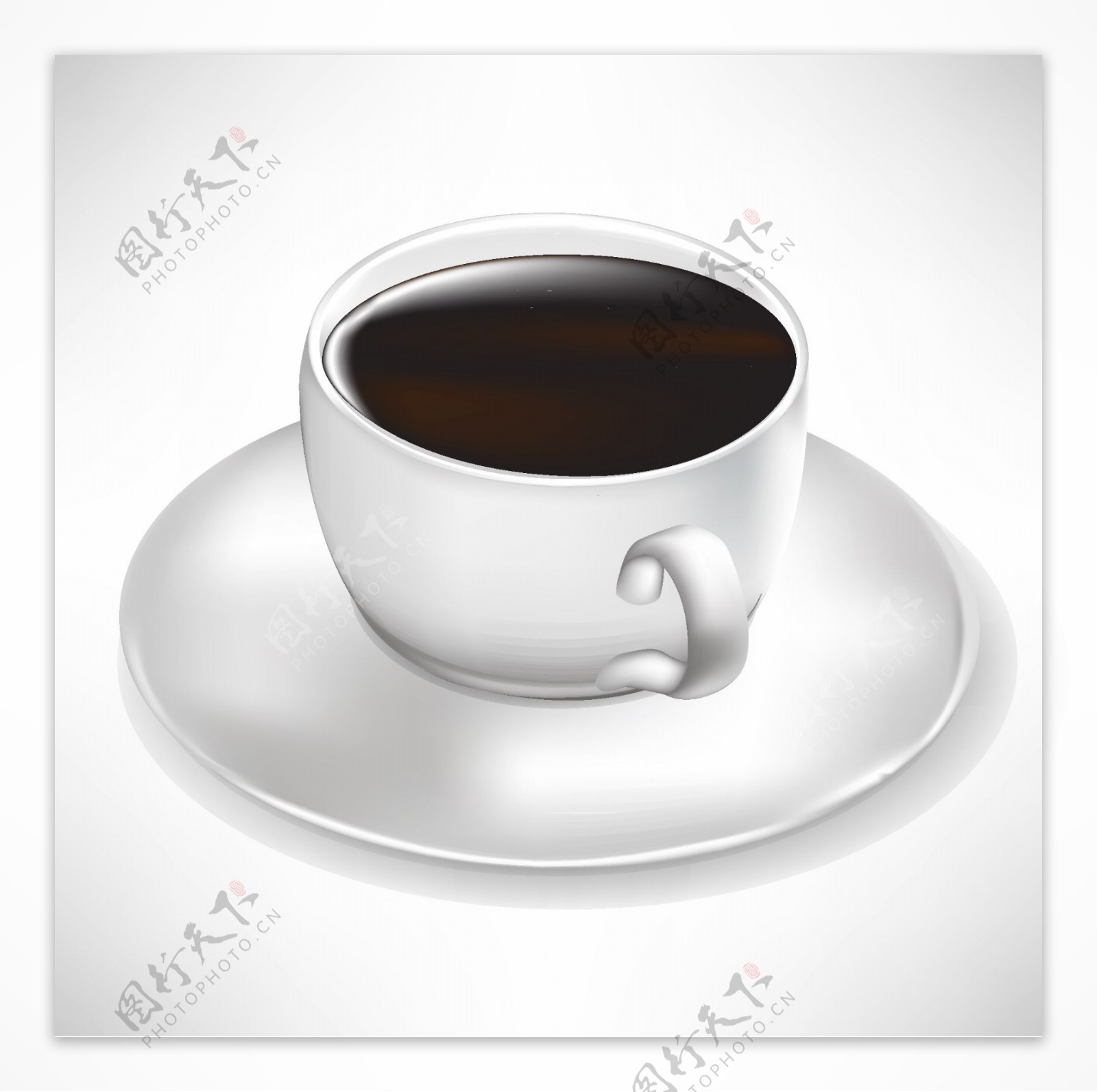 咖啡和热巧克力矢量元素套杯02