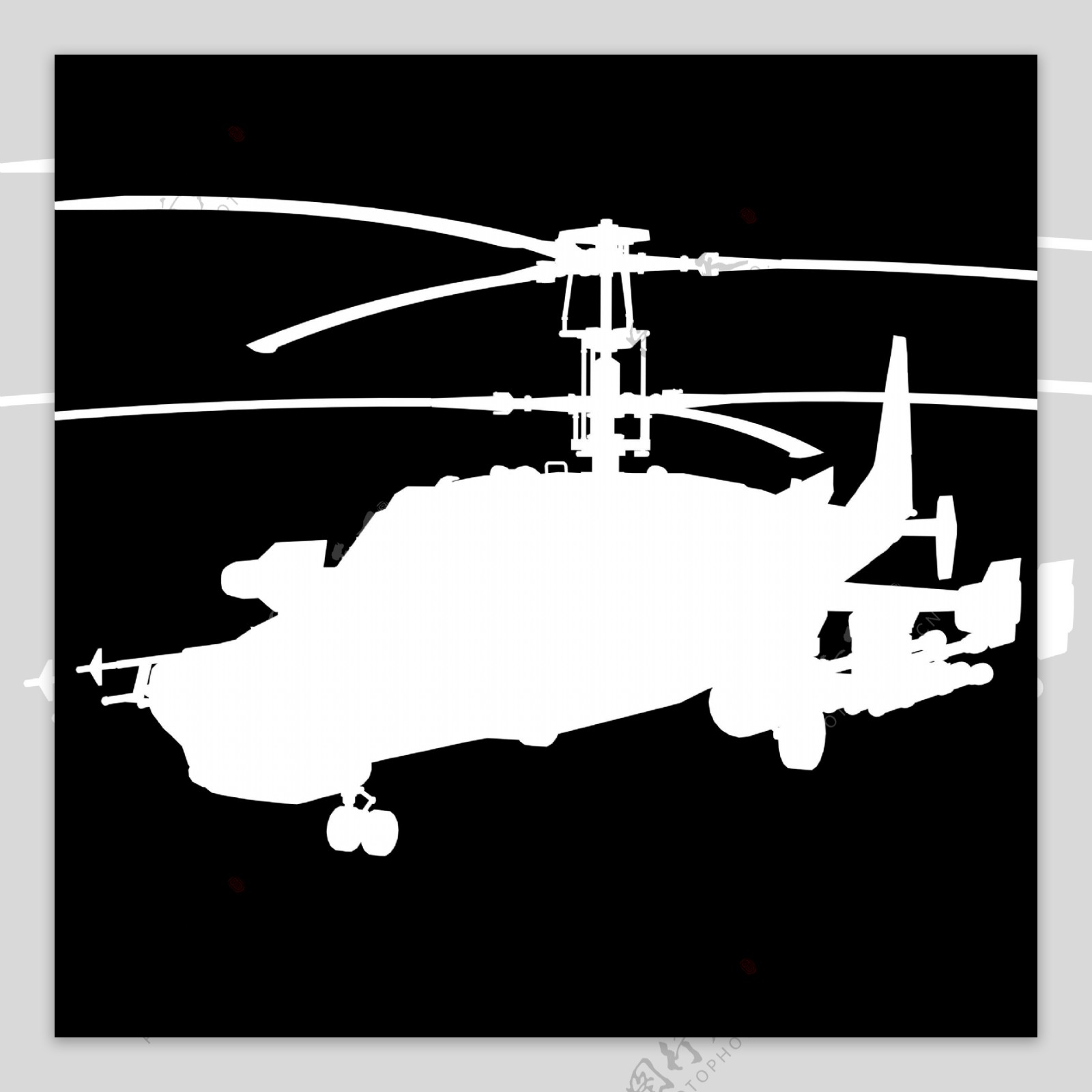 直升飞机3dmax飞机模型素材7