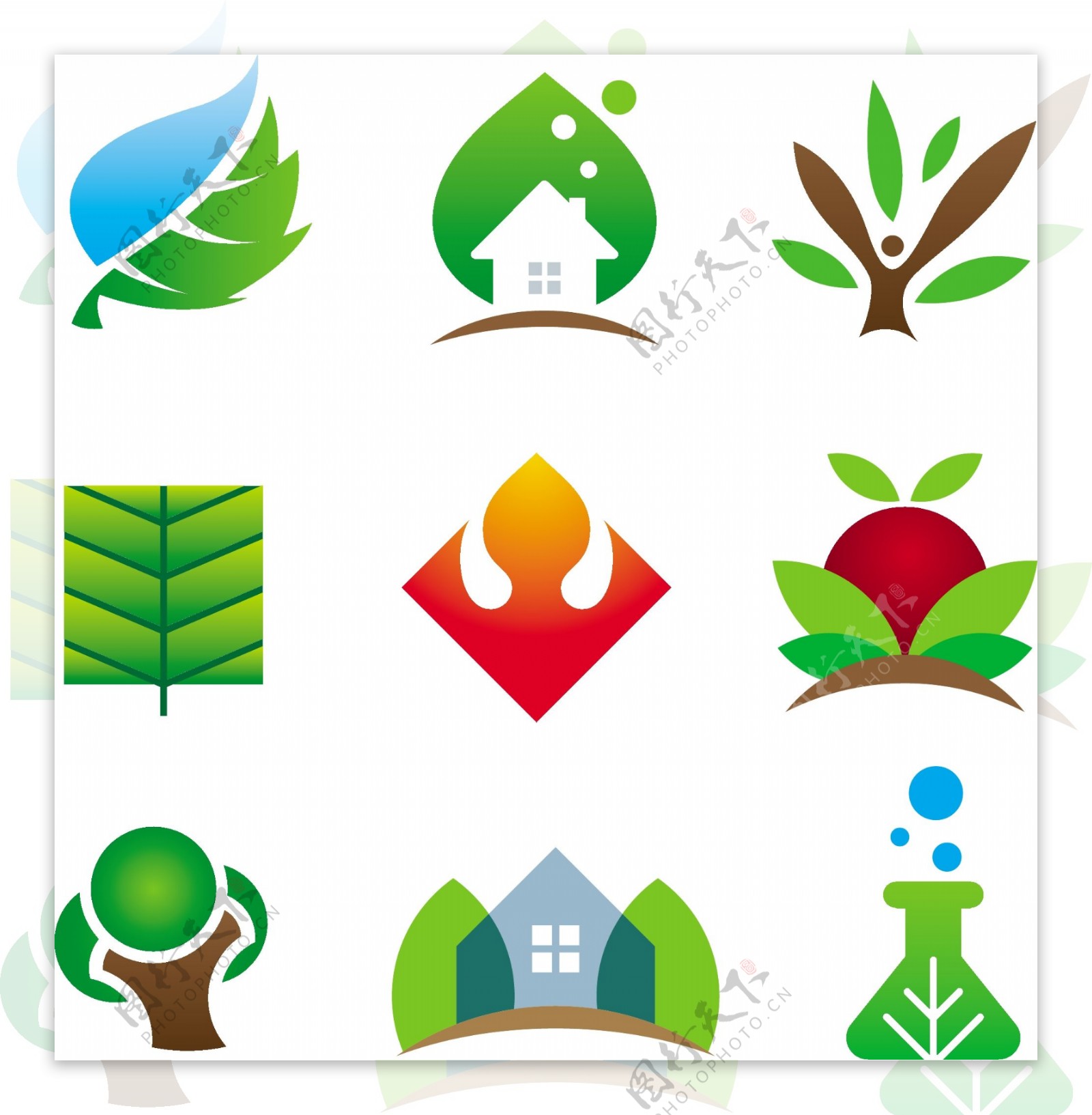 生态环保绿叶标志