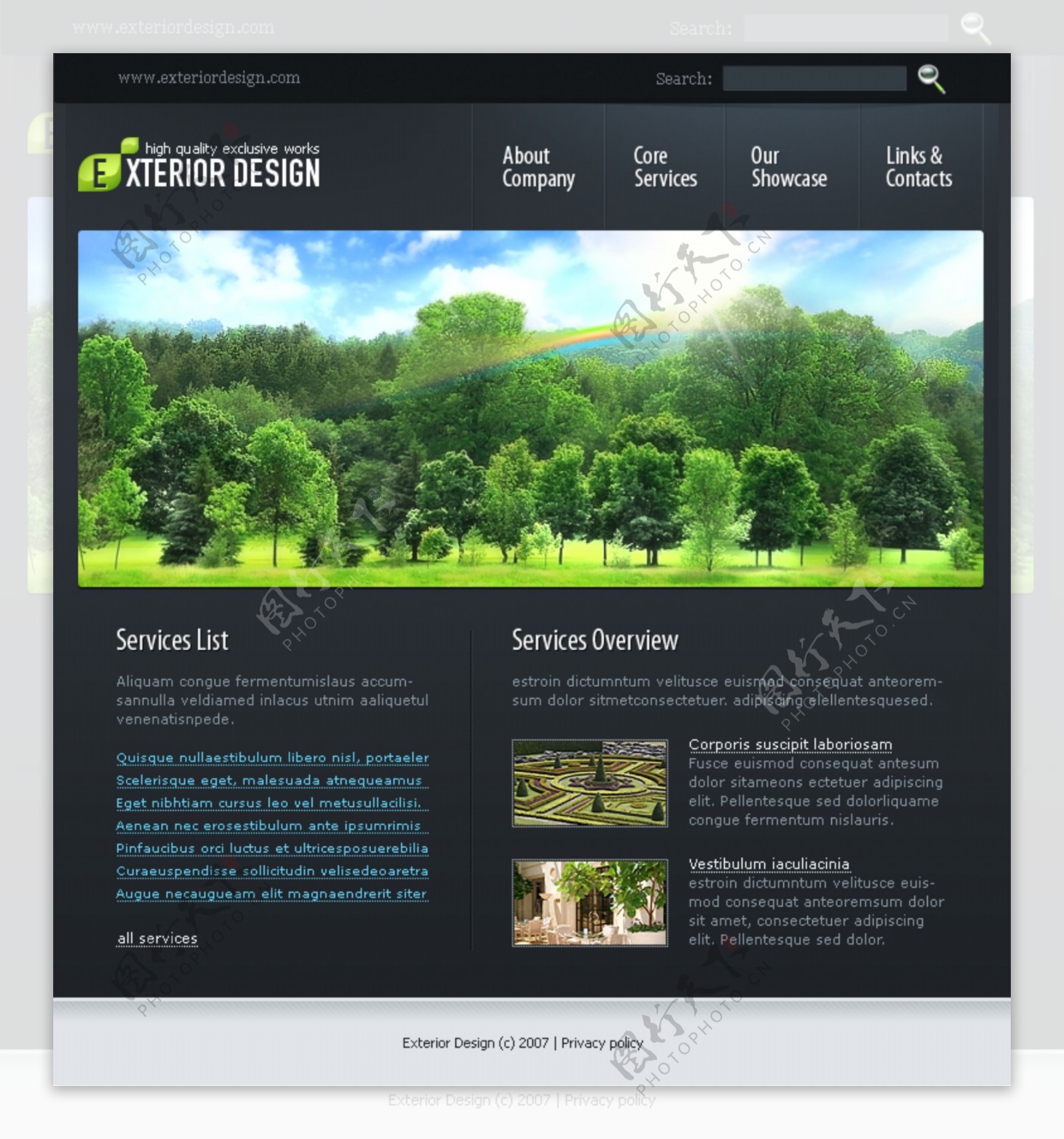 国外网站设计园林设计网站
