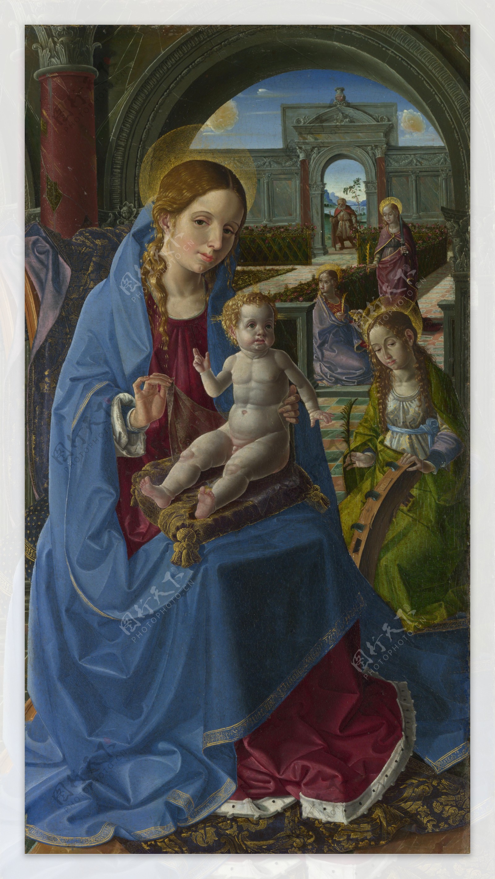 保罗达圣leocadio圣母圣婴与圣徒图片