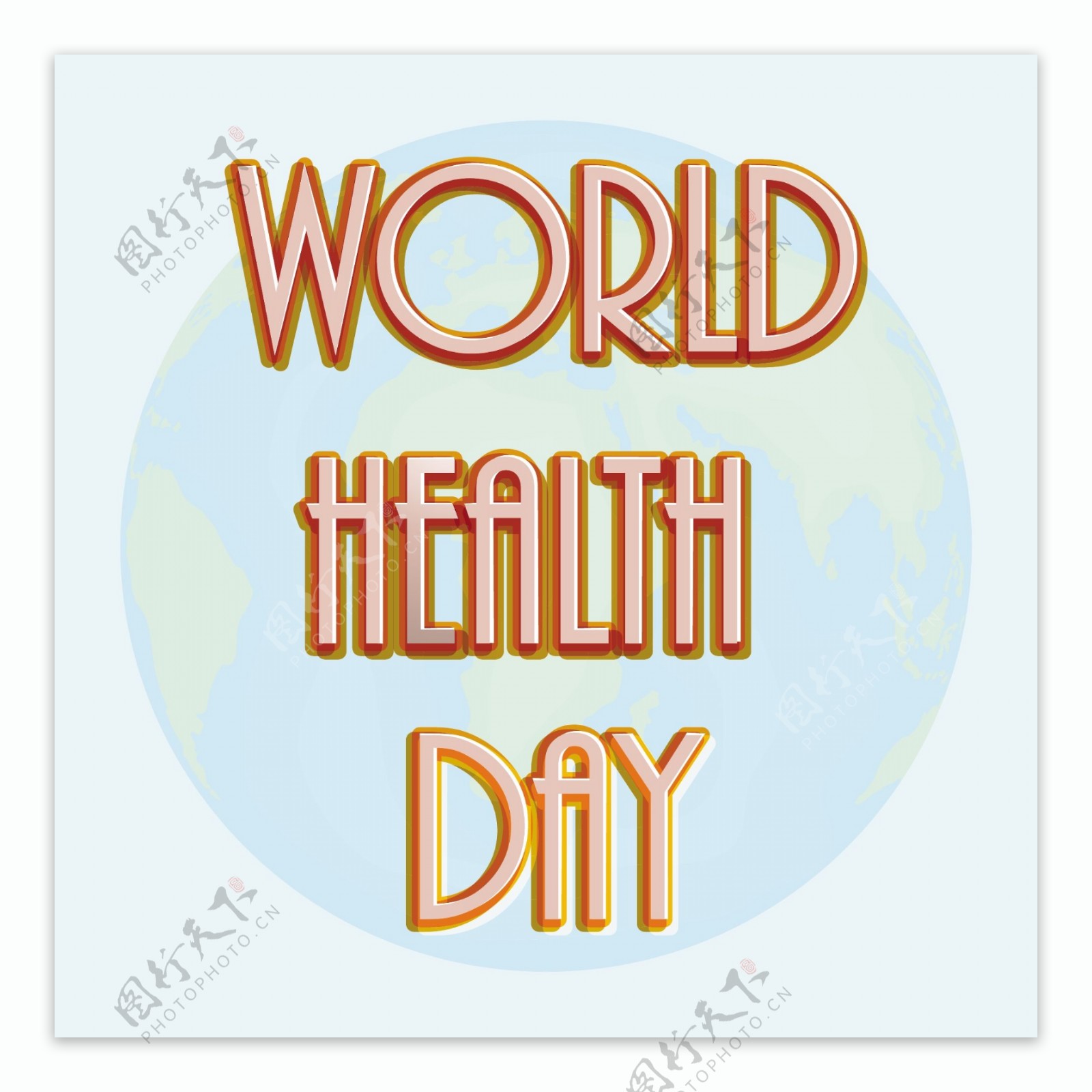 摘要世界卫生日的概念在全球时尚文本背景