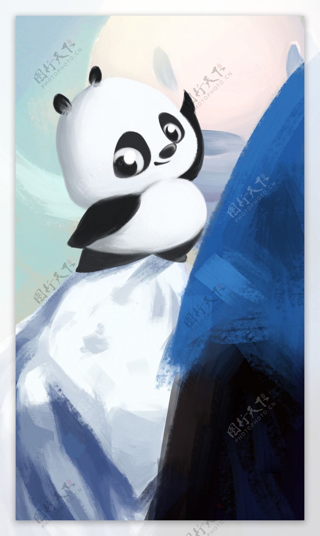 位图插画师simoninn中国熊猫艺术效果免费素材