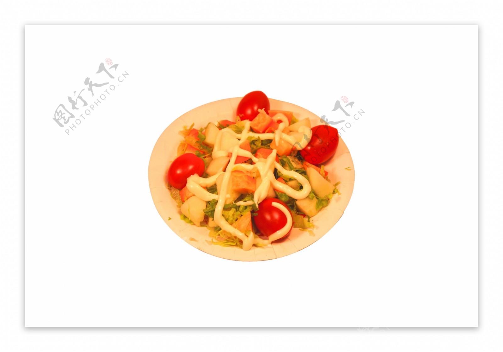 全套西式快餐食品图果蔬沙拉图片