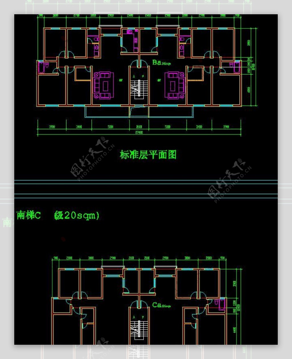 户型标准层平面