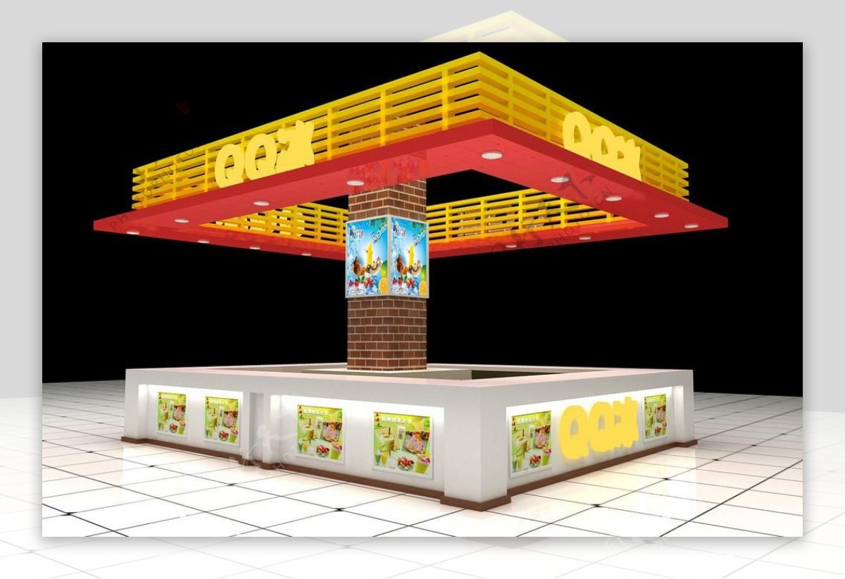 qq冰冷饮店3d模型图片