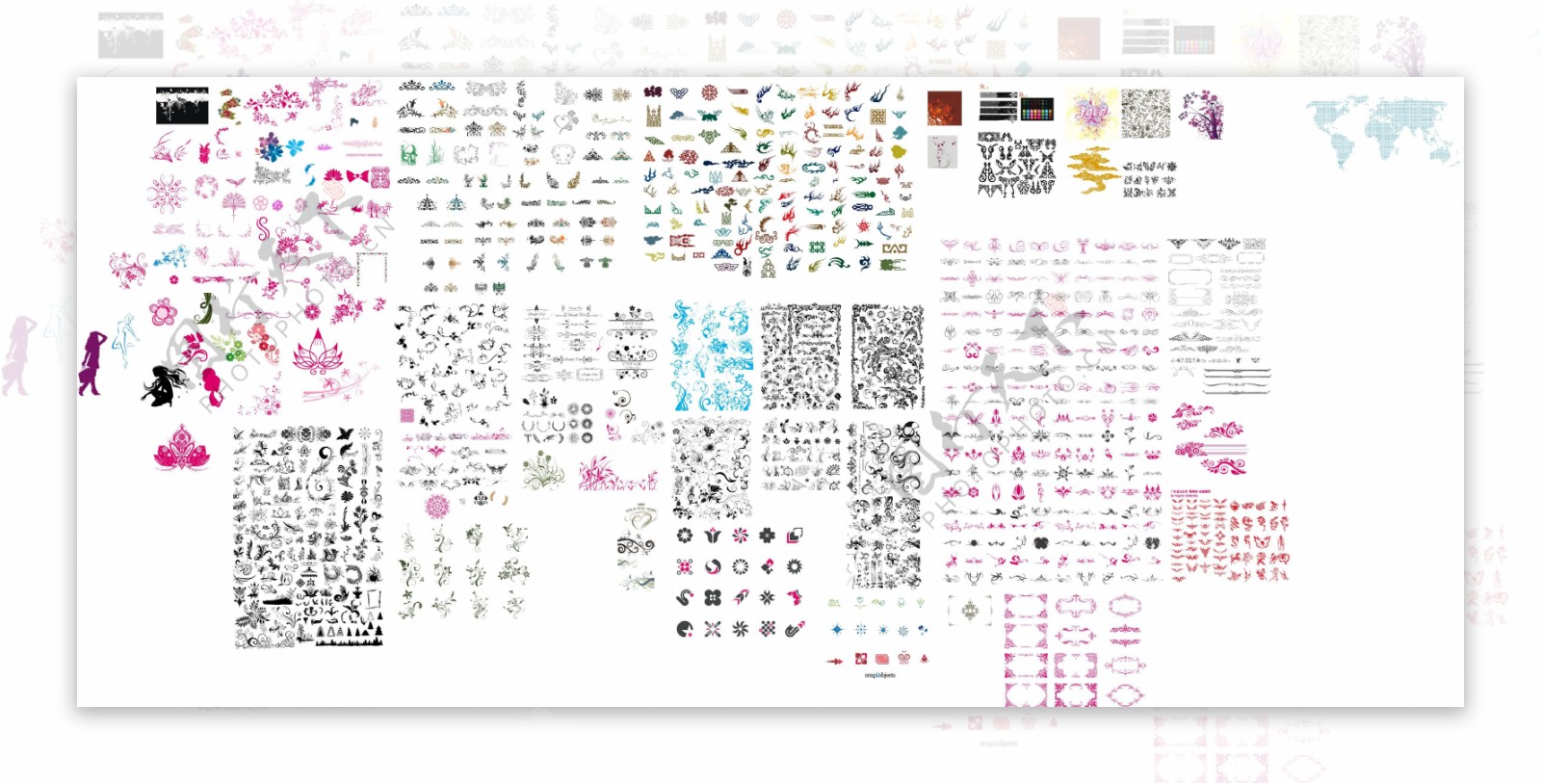 1000款图案矢量素材材料fh10