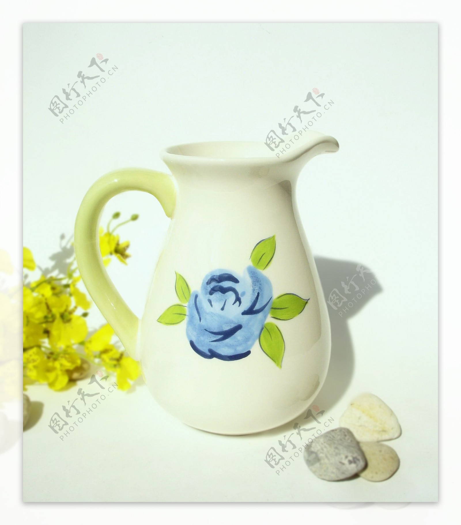 蓝玫瑰花瓶图片