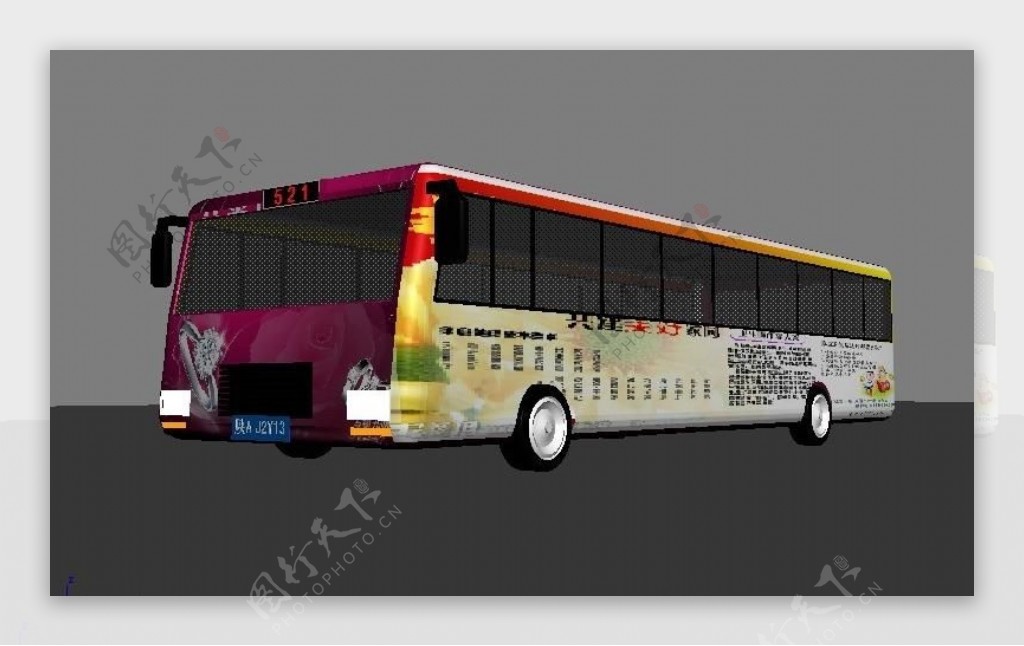 公交车3d模型图片