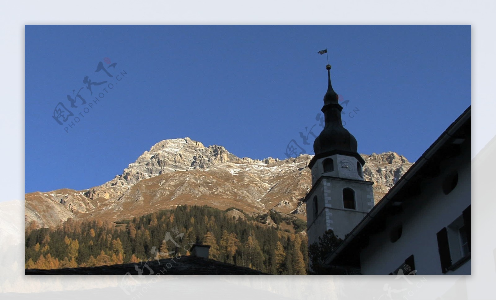 瑞士的教堂尖塔和峰值股票视频视频免费下载